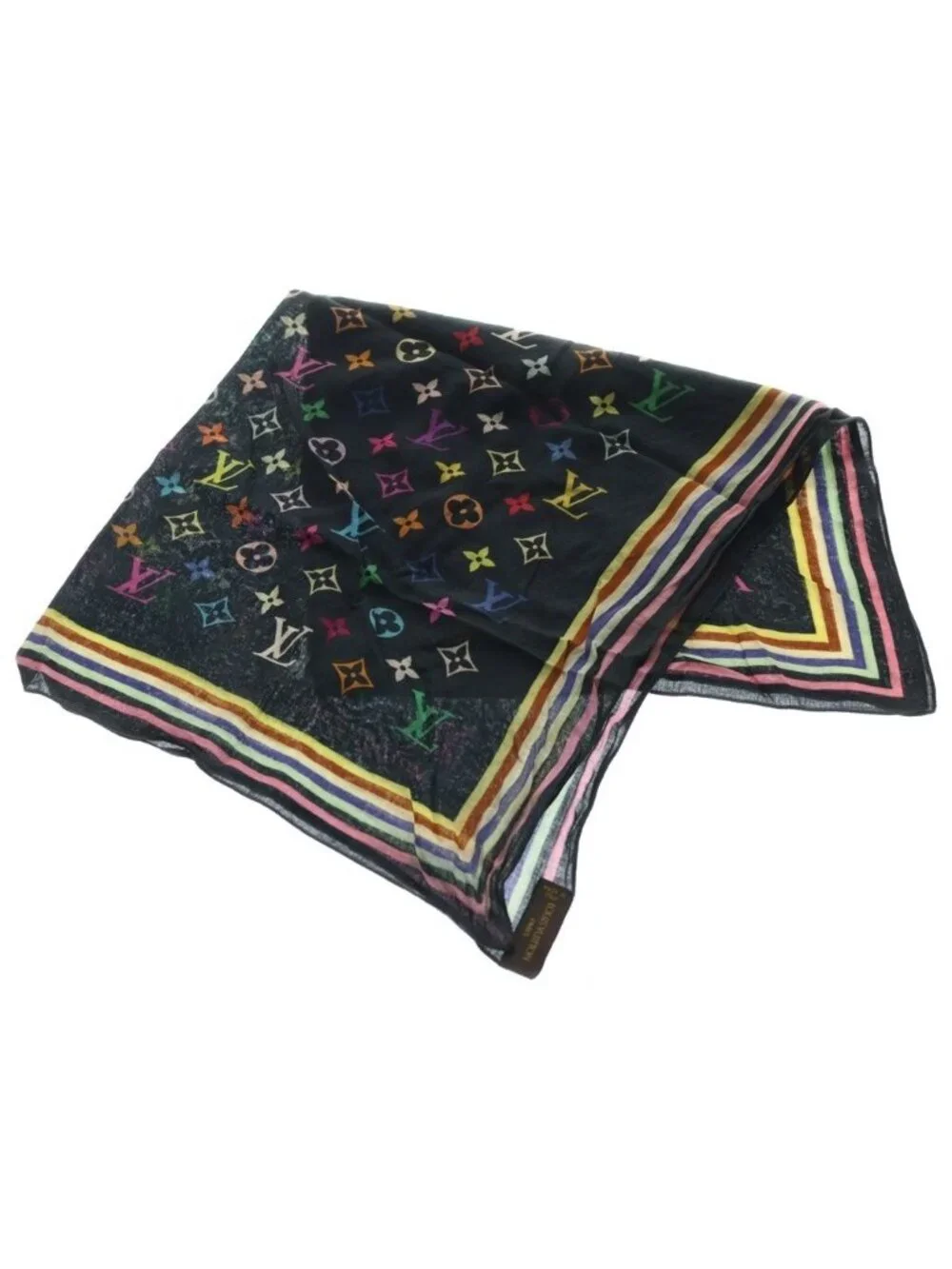 Louis Vuitton Monogram Multicolor Cotton Scarf Bandana